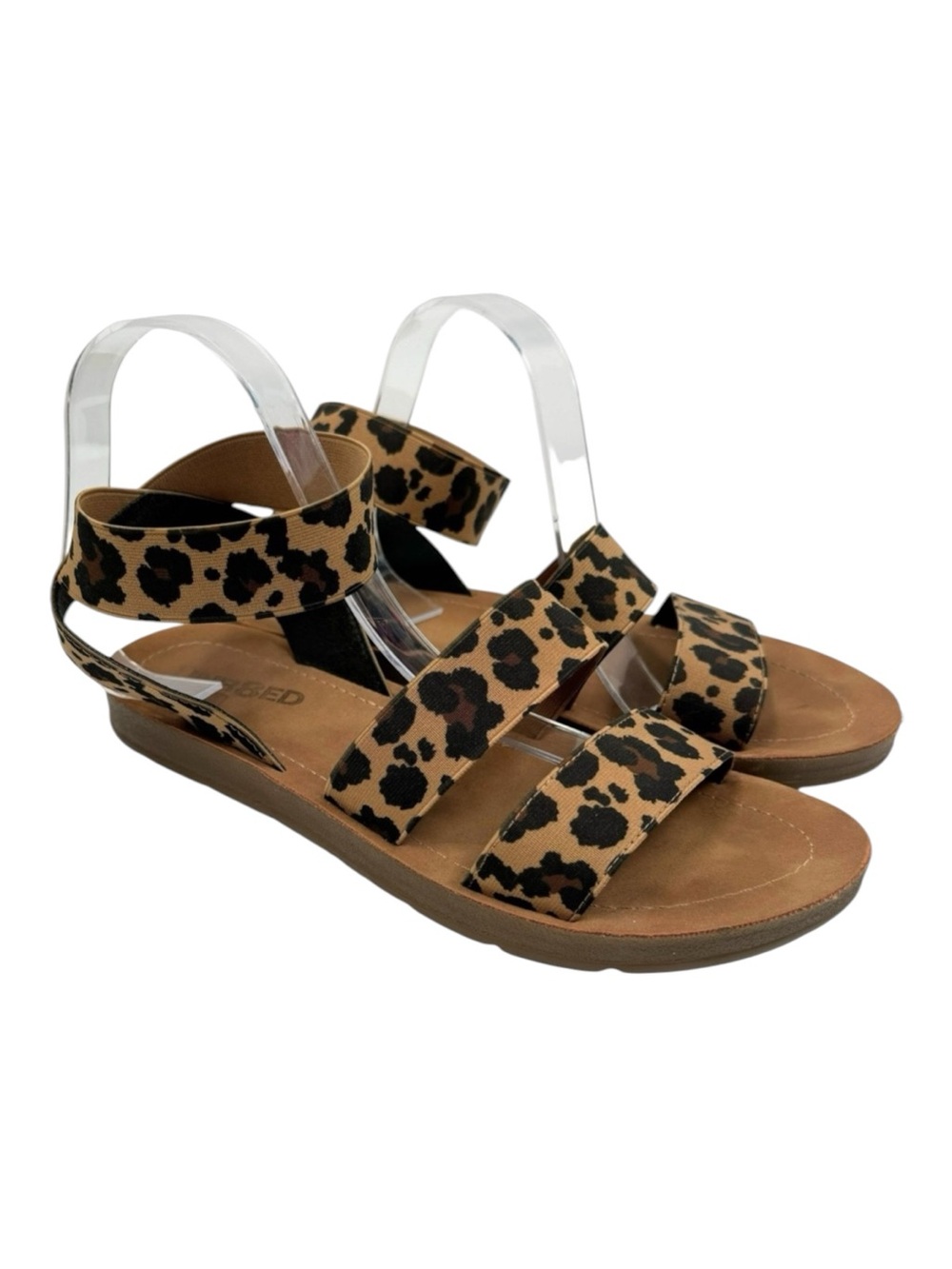Unr8ed Animal Print Ankle Strap Sandals Size: 8